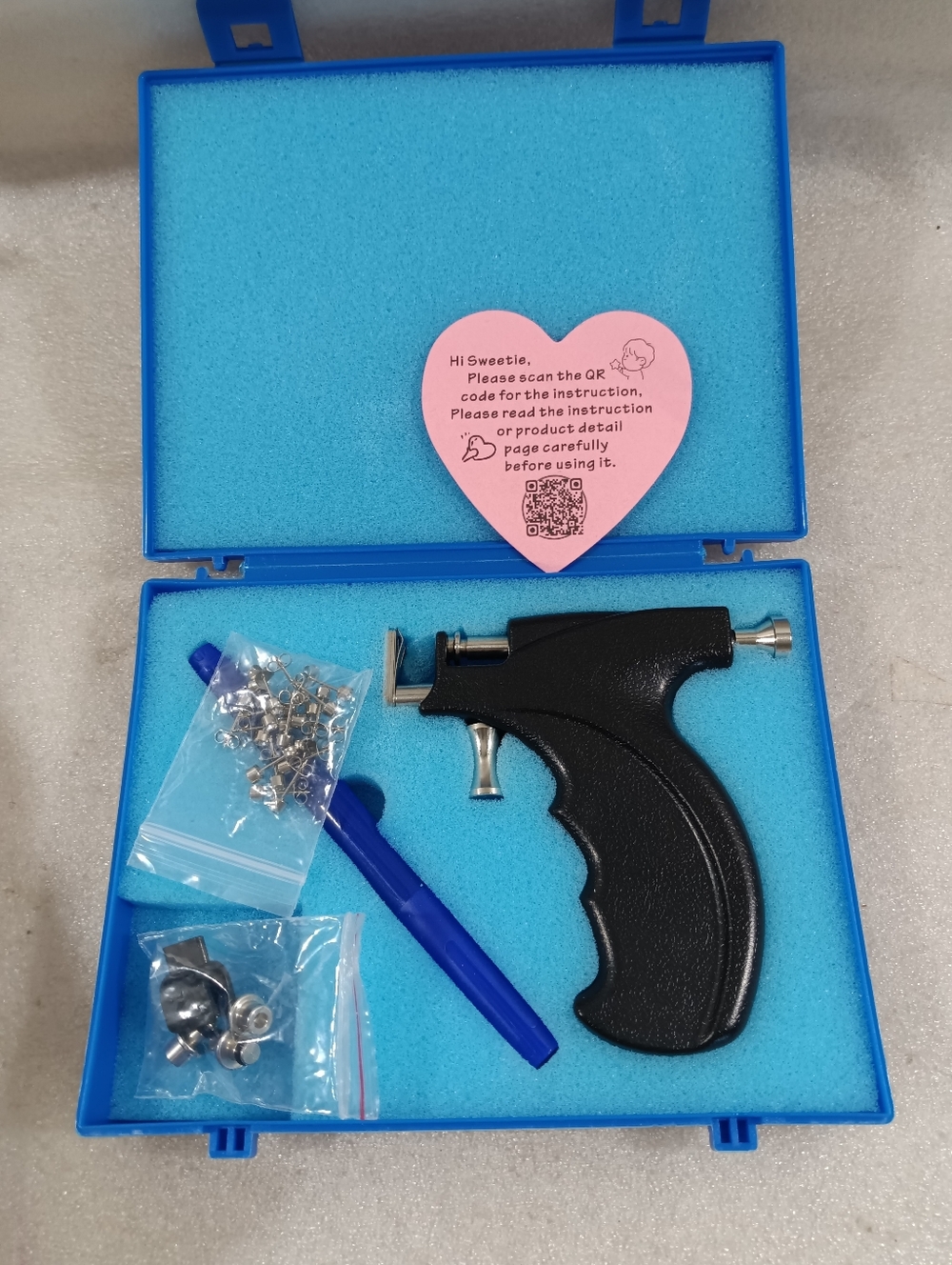 Professional Ear Stud Earring Piercing Gun Kit NEW